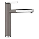 BLANCO Linee-S Single Lever Pull Out Kitchen Mixer Tap in Volcano Grey/Chrome