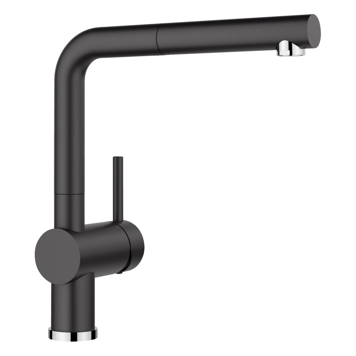 BLANCO Linus-S Single Lever Kitchen Mixer Tap with Pull-Out Spray in Black