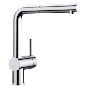 BLANCO Linus-S Single Lever Kitchen Mixer Tap with Pull-Out Spray in Chrome