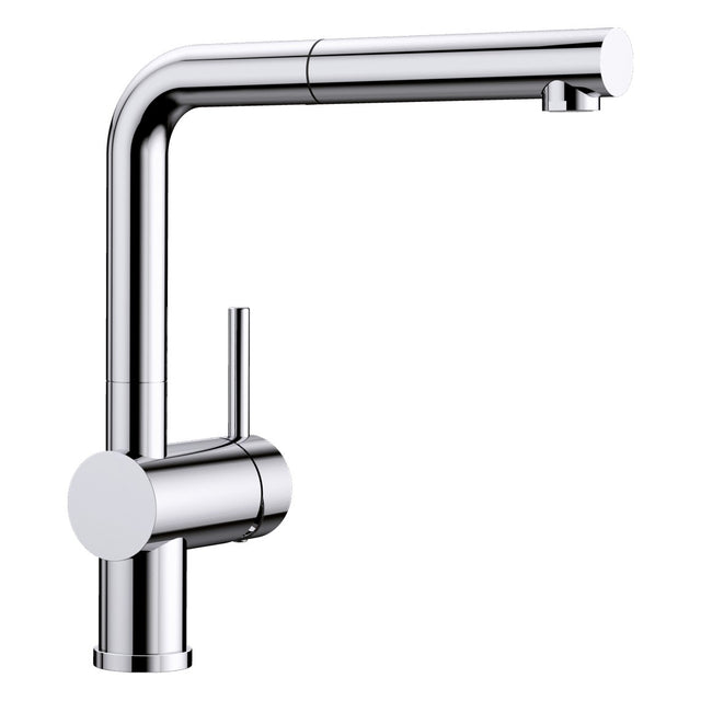 BLANCO Linus-S Single Lever Kitchen Mixer Tap with Pull-Out Spray in Chrome