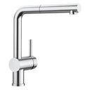 BLANCO Linus-S Single Lever Kitchen Mixer Tap with Pull-Out Spray in PVD Steel