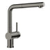 BLANCO Linus-S Single Lever Kitchen Mixer Tap with Pull-Out Spray in Satin Dark Steel