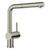 BLANCO Linus-S Single Lever Kitchen Mixer Tap with Pull-Out Spray in Satin Platinum