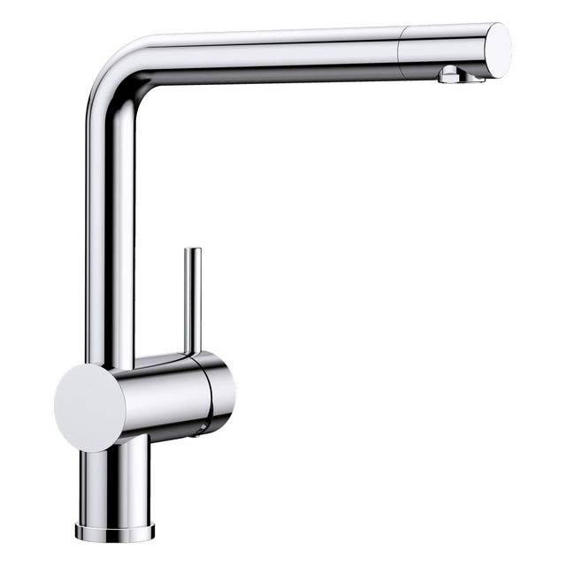 BLANCO Linus Single Lever Kitchen Mixer Tap with 360° Swivel Spout in Chrome