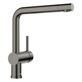 BLANCO Linus Single Lever Kitchen Mixer Tap with 360° Swivel Spout in Satin Dark Steel