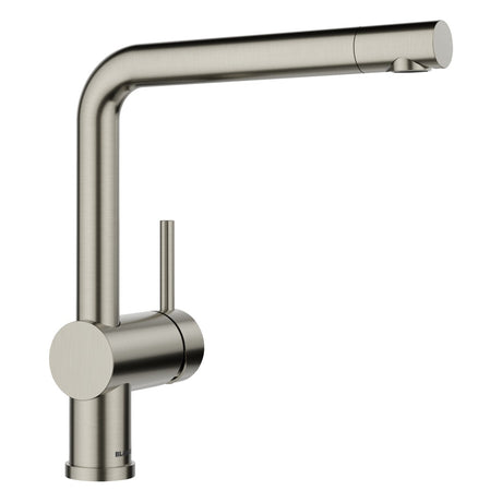 BLANCO Linus Single Lever Kitchen Mixer Tap with 360° Swivel Spout in Satin Platinum