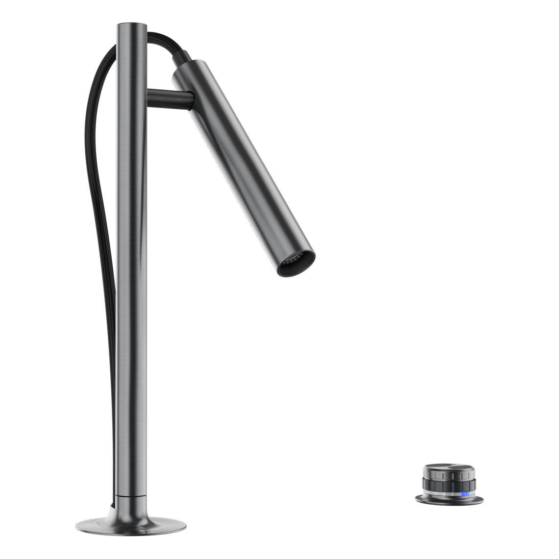 BLANCO Luneoo-S Single Lever Kitchen Mixer Tap with Handspray in Satin Dark Steel