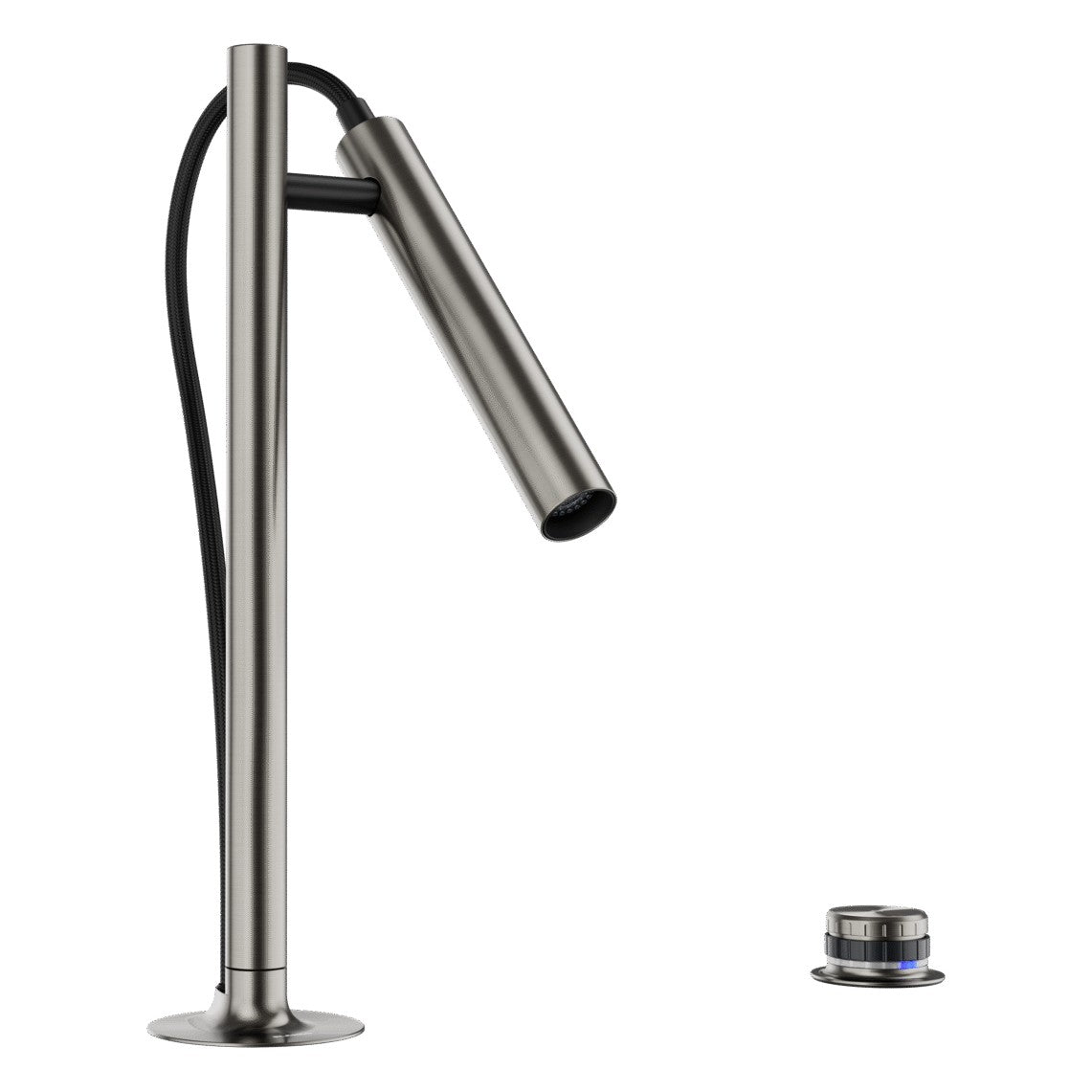 BLANCO Luneoo-S Single Lever Kitchen Mixer Tap with Handspray in Satin Platinum