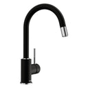 BLANCO Mida-S Single Lever Kitchen Mixer Tap with Pull-Down Handspray in Black
