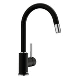 BLANCO Mida-S Single Lever Kitchen Mixer Tap with Pull-Down Handspray in Black