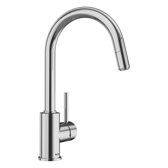 BLANCO Mida-S Single Lever Kitchen Mixer Tap with Pull-Down Handspray in Chrome