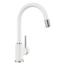 BLANCO Mida-S Single Lever Kitchen Mixer Tap with Pull-Down Handspray in White