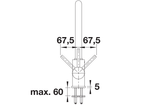 BLANCO Mida Eco-Flow Single Lever Kitchen Mixer Tap Side View with Lever