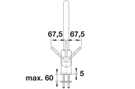 BLANCO Mida Eco-Flow Single Lever Kitchen Mixer Tap Side View with Lever
