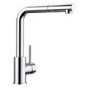 BLANCO Mila-S Single Lever Kitchen Mixer Tap with Pull Out Spray in Chrome