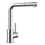 BLANCO Mila-S Single Lever Kitchen Mixer Tap with Pull Out Spray in Chrome