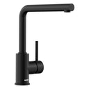 BLANCO Mila Eco-Flow Single Lever Kitchen Mixer Tap with 360° Swivel Spout in Black Matt