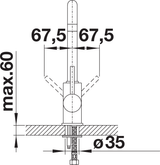 BLANCO Mili Single Lever Kitchen Mixer Tap Side View with Lever