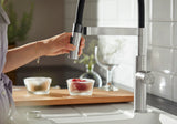 BLANCO Sonea S-Flexo Single Lever Kitchen Mixer Tap with Pull Out Spray Spray Head Removed from the Holder