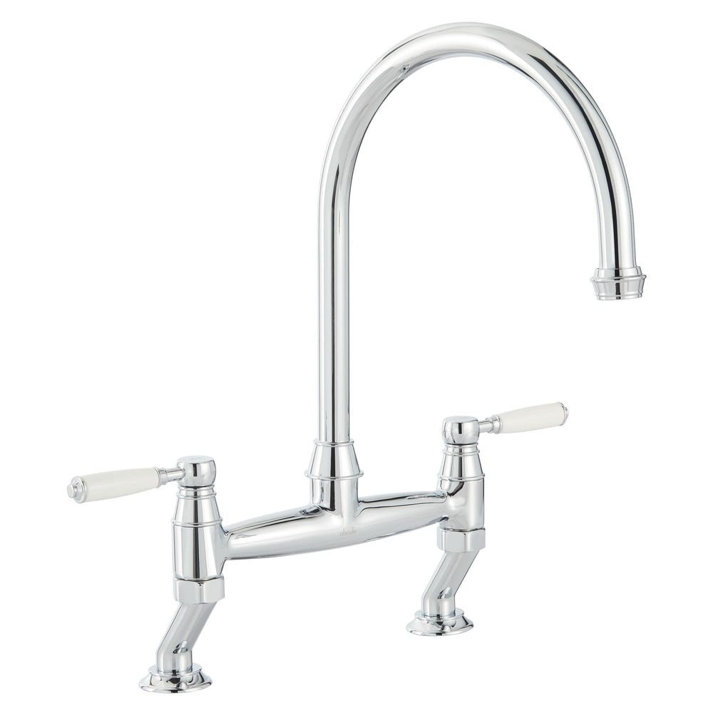 Abode Oxbury Traditional Bridge C-Spout Kitchen Mixer Tap