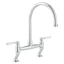 Abode Oxbury Traditional Bridge C-Spout Kitchen Mixer Tap