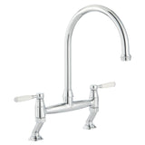 Abode Oxbury Traditional Bridge C-Spout Kitchen Mixer Tap