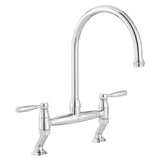 Abode Oxbury Traditional Bridge C-Spout Kitchen Mixer Tap