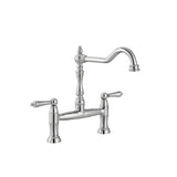 Abode Mayenne Dual Lever Traditional Bridge Kitchen Mixer Tap