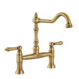Abode Mayenne Dual Lever Traditional Bridge Kitchen Mixer Tap
