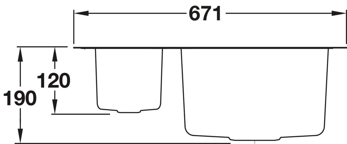 Rangemaster Alantic Stainless Steel Undermount One and Half Bowl Kitchen Sink