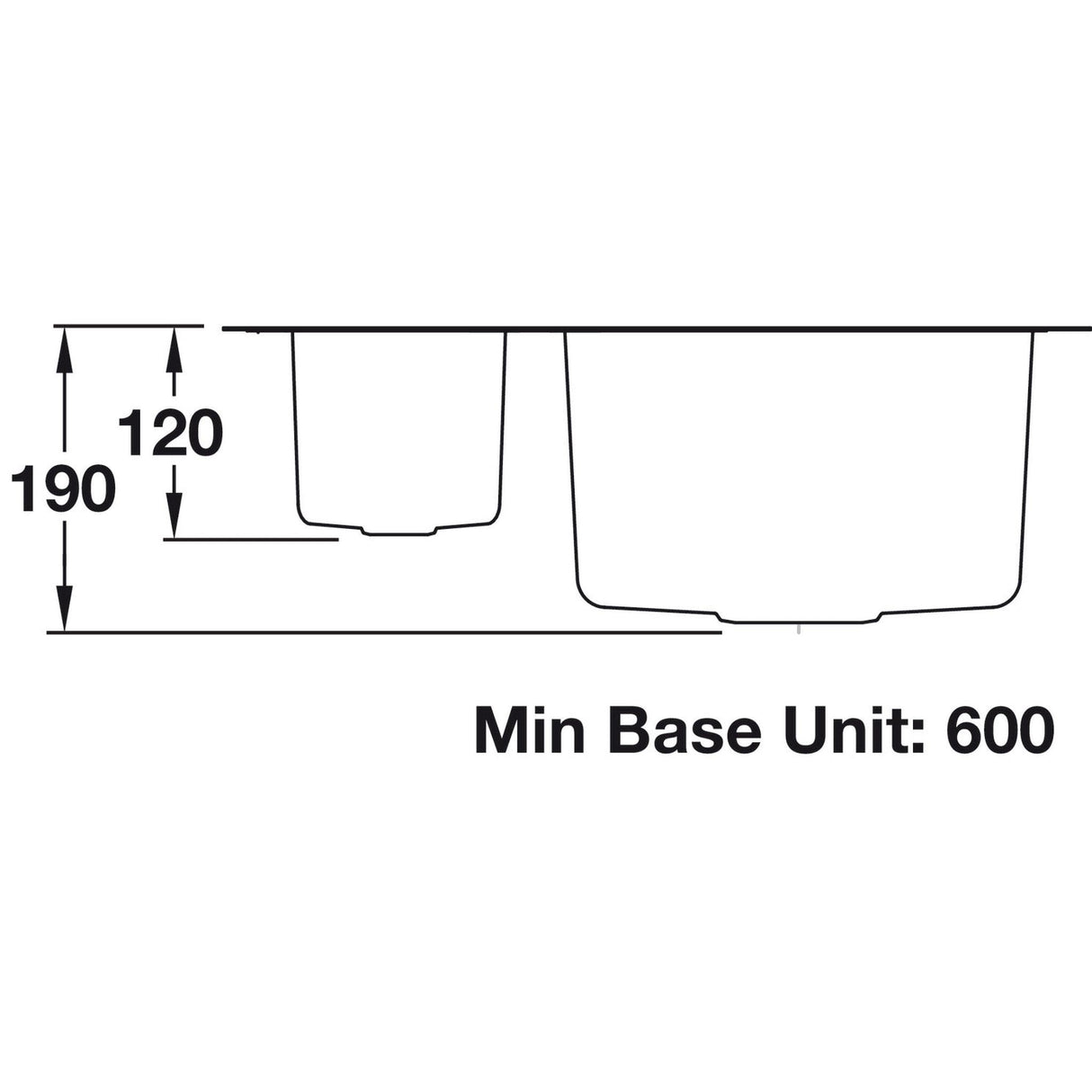 Rangemaster Alantic Classic Undermount One and Half Bowl Stainless Steel Kitchen Sink