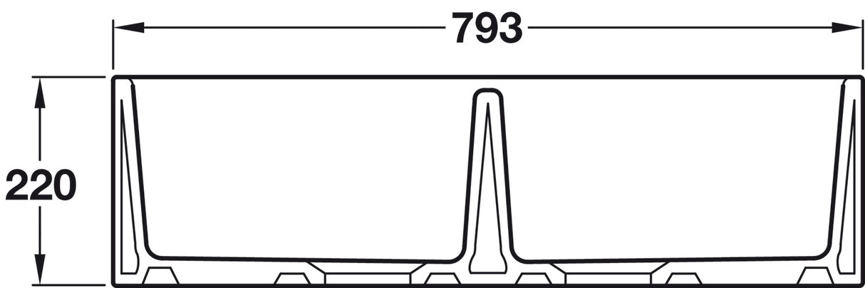 Rangemaster Farmhouse 2.0 Bowl Kitchen Sink in Fire Clay Ceramic with Large Capacity Bowls & Traditional Aesthetic