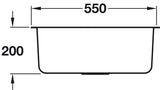 Häfele Christina Undermount Single Bowl Kitchen Sink For 600mm Cabinet in Stainless Steel
