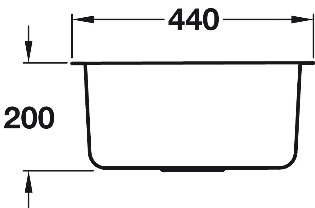 Häfele Murano Undermount Single Bowl Kitchen Sink For 500mm Cabinet in Stainless Steel