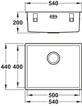 Abode Koto Single Bowl Inset/Undermount Kitchen Sink with PVD Finish