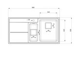 Rangemaster Arlington Inset Mount One and Half Bowl Kitchen Sink in Stainless Steel