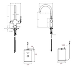 Triflow Concepts 4 in 1 Hybrid Pro Boiling Water Kitchen Tap with LED Touch Control & Cutting-Edge Design