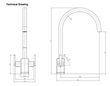 Rangemaster Quadrant Dual Lever Kitchen Tap with Contemporary Chrome Finish