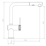 Abode Fraction Pull-Out Kitchen Mixer Tap