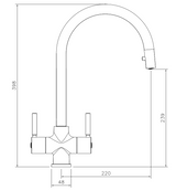 Abode Zest Premium Dual Lever Pull-Out Kitchen Mixer Tap