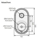 Zip Water HydroTap Integrated Raised Font and Drain Kit