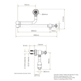 Bidbury & Co. Oakridge Crosshead Handles  Pot Filler With Twin Lever