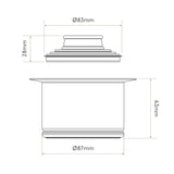 Bidbury & Co. Luxury Chrome Waste Adapter