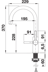 BLANCO Candor Twin Dual Lever Kitchen Mixer Tap Dimensions