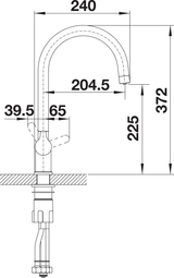 BLANCO Trima Filter Single Lever Filter Kitchen Mixer Tap Dimensions