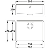 Rangemaster Harmony Fluted White Belfast Kitchen Sink