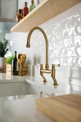 Abode Oxbury Traditional Bridge C-Spout Kitchen Mixer Tap