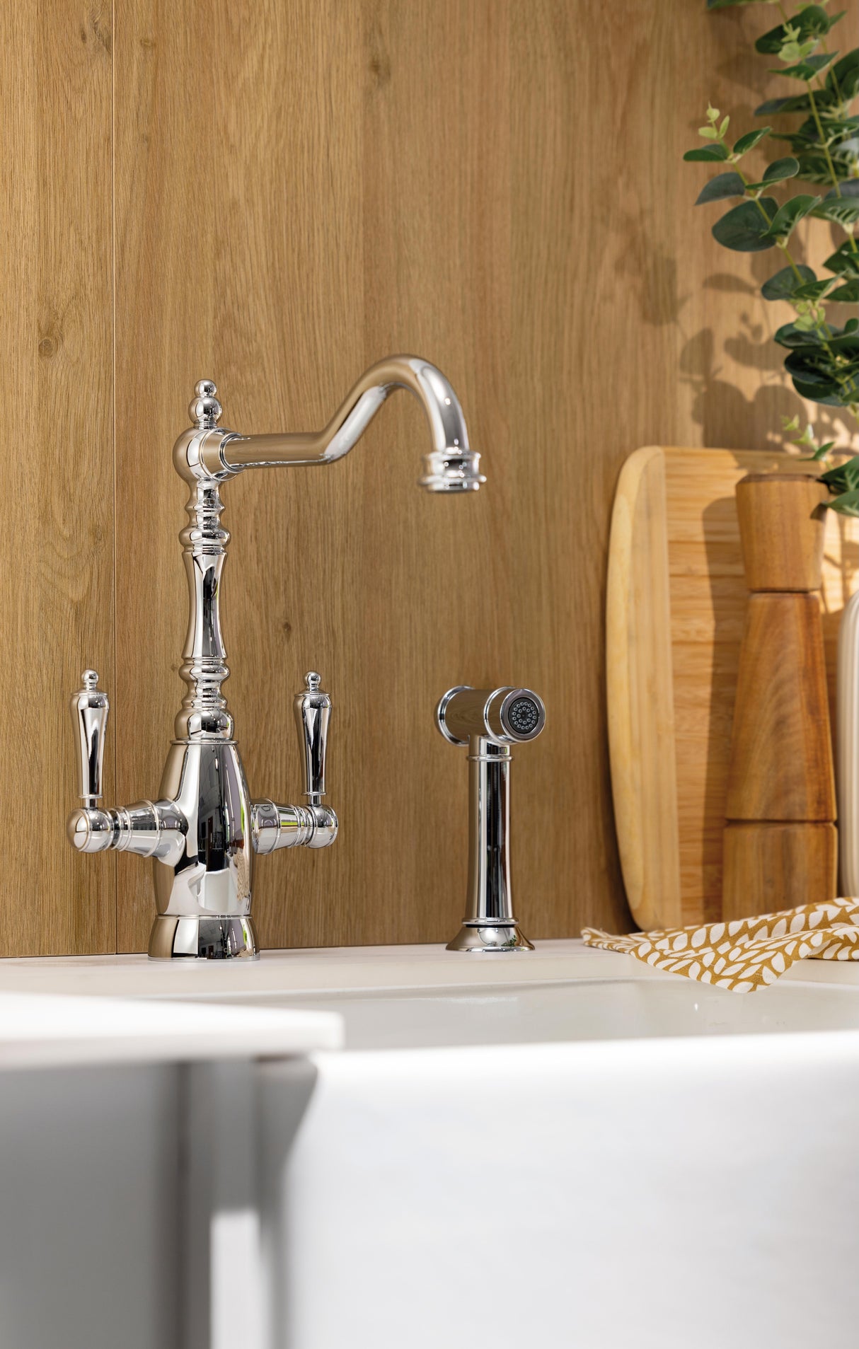 Abode Mayenne Monobloc Dual Lever Kitchen Mixer Tap