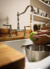 Abode Mayenne Dual Lever Traditional Bridge Kitchen Mixer Tap