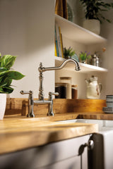 Abode Mayenne Dual Lever Traditional Bridge Kitchen Mixer Tap